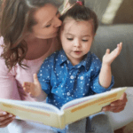 mom reading to toddler